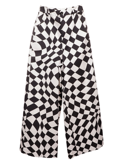 Mm6 Maison Margiela Trousers In 001s Distorted Chess