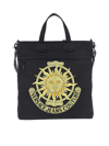 VERSACE VERSACE JEANS COUTURE FABRIC TOTE WITH EMBROIDERED LOGO DETAIL