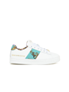 VERSACE VERSACE JEANS COUTURE LOW-TOP LEATHER trainers WITH PRINT INSERT