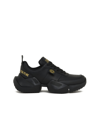 VERSACE VERSACE JEANS COUTURE LEATHER RUNNING trainers WITH OVERSIZED OUTSOLE