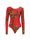 VERSACE VERSACE JEANS COUTURE LONG-SLEEVED OPEN-BACK PRINT BODY