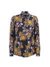 VERSACE VERSACE JEANS COUTURE SHIRT IN PRINT VISCOSE TWILL