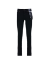 VERSACE VERSACE JEANS COUTURE EMBROIDERED BLACK STRETCH DENIM JEANS
