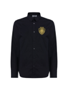 VERSACE VERSACE JEANS COUTURE SUN EMBROIDERED PATCH POPLIN SHIRT