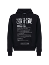VERSACE VERSACE JEANS COUTURE HOODIE WITH SPECS NEG PRINT
