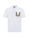 VERSACE VERSACE JEANS COUTURE PIQUET POLO SHIRT WITH GARLAND PRINT