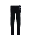 VERSACE VERSACE JEANS COUTURE BLACK DENIM JEANS WITH SUN EMBROIDERY