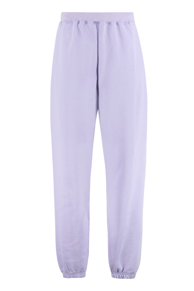 Aries Premium Temple Straight-leg Logo-print Cotton-jersey Sweatpants In Pink