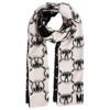 Moschino Women's Wool Scarf  Double Question Mark In Rosa