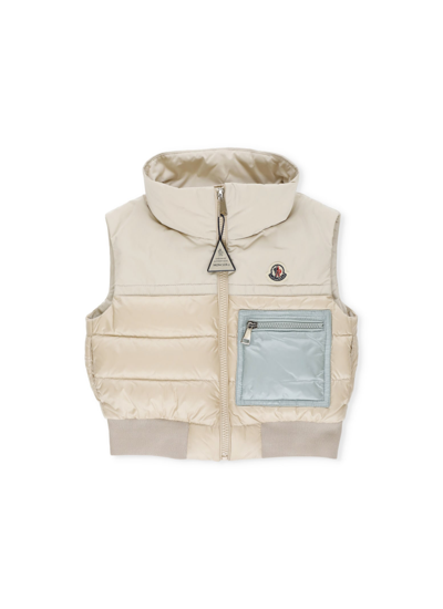 Moncler Kids' Criel Vest In Naturale