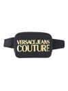 VERSACE VERSACE JEANS COUTURE FABRIC SLING BAG WITH GOLD-TONE LOGO