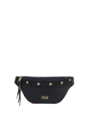 VERSACE VERSACE JEANS COUTURE FABRIC SLING BAG WITH STUD DETAIL