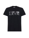 VERSACE VERSACE JEANS COUTURE T-SHIRT WITH MIRROR LOGO PRINT