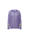 PALM ANGELS PALM ANGELS WOMEN'S PURPLE SWEATER