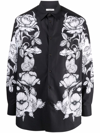 VALENTINO VALENTINO MEN'S BLACK COTTON SHIRT