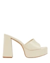 Larroude Dolly Leather Platform Sandals In Ivory