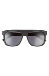 LE SPECS COVERT MODERN 56MM FLAT TOP SUNGLASSES