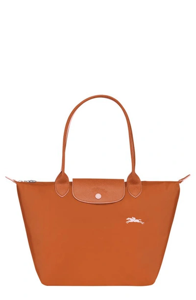 Longchamp Le Pliage Club Small Shoulder Tote In Rust