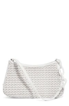 House Of Want Newbie Baguette Vegan Leather Shoulder Bag In White