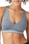 B.tempt'd By Wacoal B.active Racerback Sports Bralette In Grey Heather