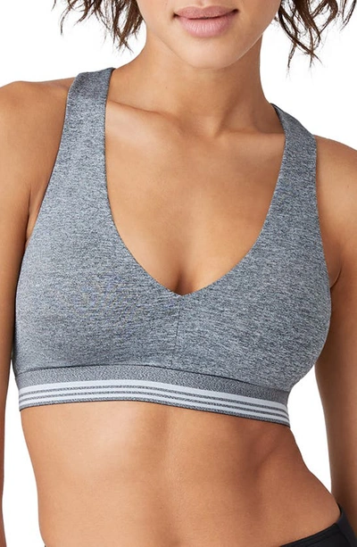 B.tempt'd By Wacoal B.active Racerback Sports Bralette In Grey Heather
