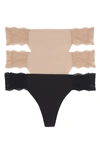 B.TEMPT'D BY WACOAL B.BARE ASSORTED 3-PACK THONG