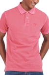Barbour Washed Sports Cotton Polo In Fuchsia