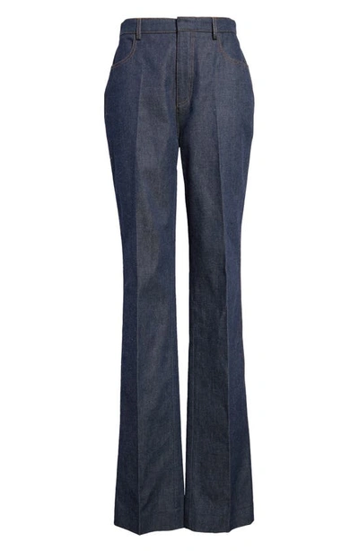 Saint Laurent Denim Straight-leg Pants In Blue