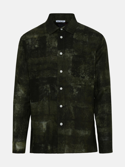 Destin Green Linen Lin Man Shirt