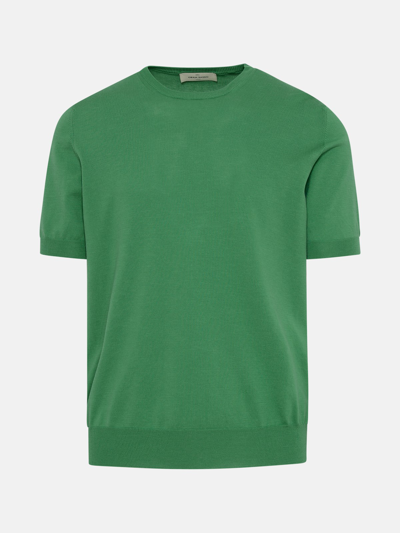 Gran Sasso Mens Green Cotton T-shirt