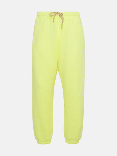 Palm Angels Neon Yellow Cotton Track Suit Pants