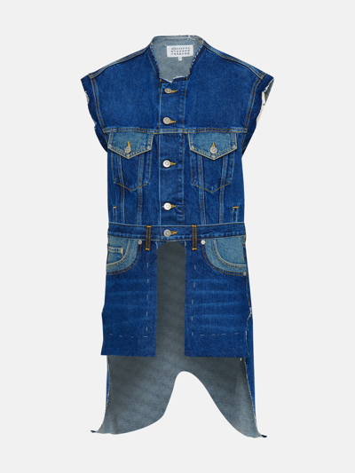 Maison Margiela Indigo Sleeveless Denim Jacket In Navy