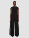 Joseph Womens Slate Bley Sleeveless Silk Blouse In Black
