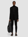 Joseph Stretch-suede Leggings In Black