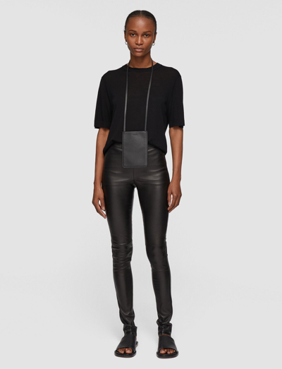 Joseph Leather Stretch Leggings In Black