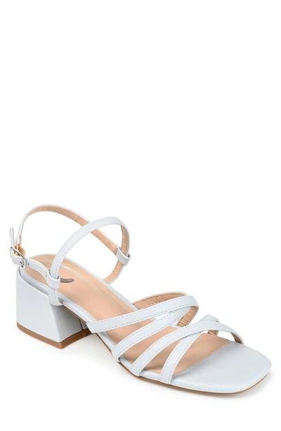 Journee Collection Kempsy Block Heel Sandal In Blue