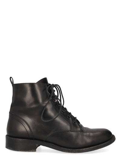 Pre-owned Saint Laurent Women's Ankle Boots -  - In Black Leather