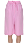 Msgm Cotton Bermuda In Pink