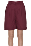 Department Five Cotton Shorts In Plum