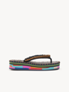Chloé Lou Platform Flip Flop In Blue