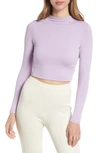 Naked Wardrobe The Nw Crop Top In Lavender