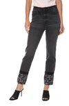 JUICY COUTURE FLORAL PRINT STRAIGHT LEG JEANS