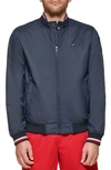 Tommy Hilfiger Loged Patch Bomber Jacket In Navy