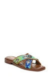 Sam Edelman Hagen Slide Sandal In Turquoise Multi