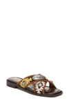 Sam Edelman Women's Hagen Western Slide Sandals Women's Shoes In Brown Multi