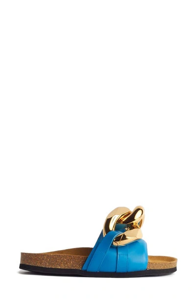 Jw Anderson Oversize Chain Slide Sandals In Blue