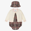 BURBERRY BABY GIRLS PINK CHECK GIFT SET