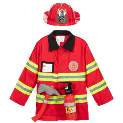 Souza Kids' Fire Fighter Dressing-up Set In Red