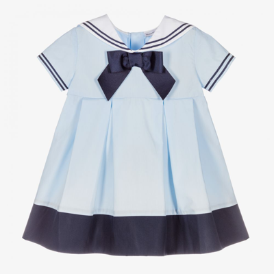 Beatrice & George Babies' Girls Blue Sailor Dress Set
