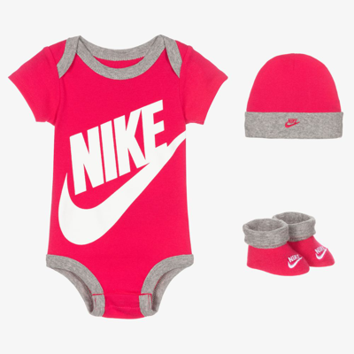 Nike Baby Girls Pink Bodyvest Set